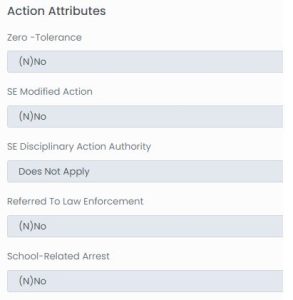 Action Attributes Example